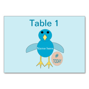 Numéro De Table Personnalisé Bleu Anniversaire Garçon nichon nappe