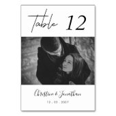 Numéro De Table Personnalisé Élégant Mariage photo moderne Numéro  (Par défaut)