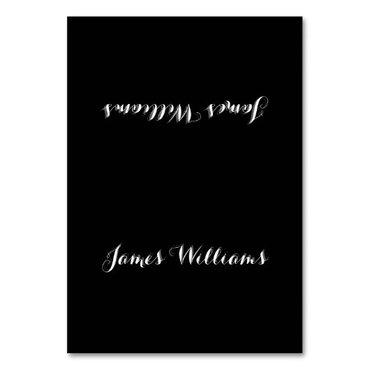 Numéro De Table Personnalisé Simple Noir Blanc Place Paramètres Ca (Par défaut)