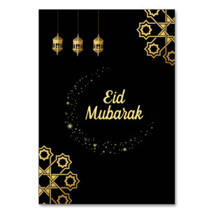 Numéro De Table Personnaliser d'or d'Eid Mubarak