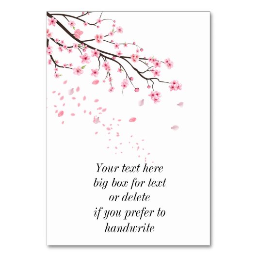 Numéro De Table Pétales Cherry Blossom à la traîne (Par défaut)