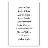 Numéro De Table Pétales de récolte et ciels peints (Dos)