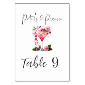 Numéro De Table Pétales & Procuco Fête des mariées rose (Par défaut)