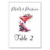 Numéro De Table Pétales & Procuco Fête des mariées rose (Dos)