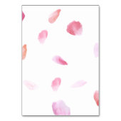 Numéro De Table Pétales Roses romantiques Numéro de tableau (Dos)