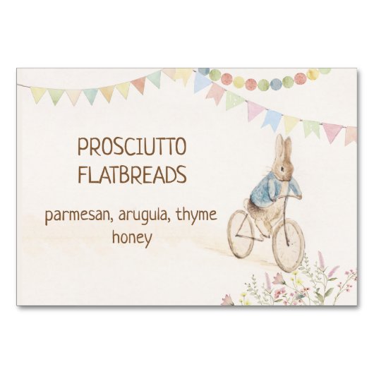 Numéro De Table Peter le lapin lapin Genre Neutre Buffet Nourritur (Devant)