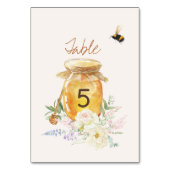 Numéro De Table Petit Baby shower de miel doux maman à abeille (Dos)