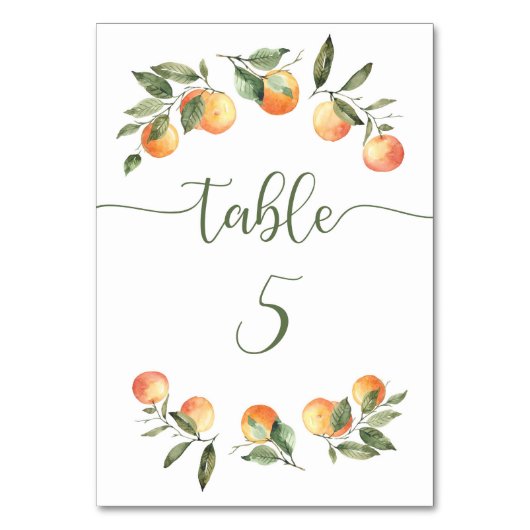 Numéro De Table Petite oranges d'agrumes cuites (Par défaut)