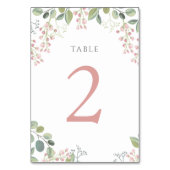 Numéro De Table petites fleurs roses Tableau Numéro 2 (Dos)