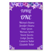 Numéro De Table Pétunia Violet Gras (Dos)