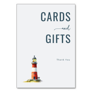 Numéro De Table Phare Minimaliste de la Marine Reconnaissant