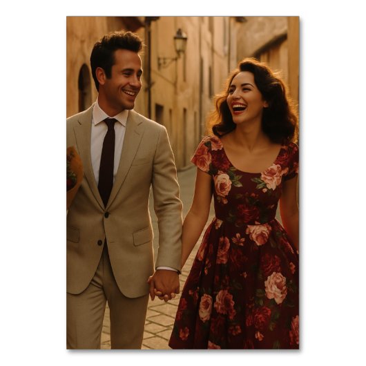 Numéro De Table Photo Blush et Bourgogne (Par défaut)