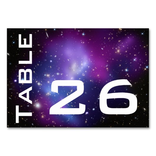 Numéro De Table Photo céleste Galaxie violette numérotée (Dos)
