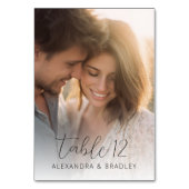 Numéro De Table Photo Chaleureuse Romantique (Par défaut)