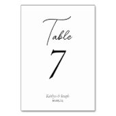 Numéro De Table Photo Collage Mariage de script moderne (Par défaut)