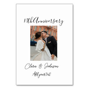 Numéro De Table photo de 10 ans de mariage nom couple Romanti