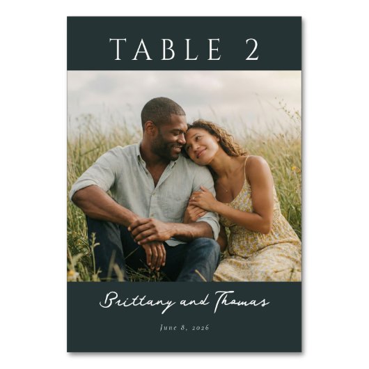 Numéro De Table Photo de nature verte romantique (Par défaut)