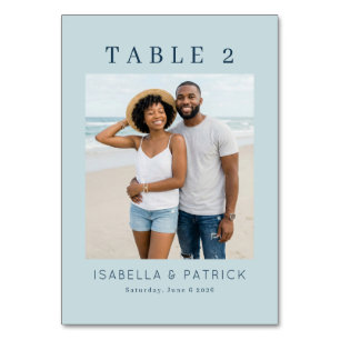 Numéro De Table Photo de plage bleue joyeuse