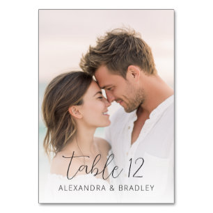 Numéro De Table Photo de plage romantique