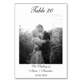 Numéro De Table Photo de script de calligraphie noir blanc minimal (Par défaut)