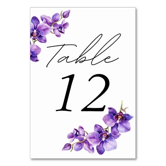 Numéro De Table Photo de script floral (Par défaut)