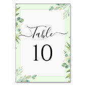Numéro de table photo écriture élégante avec verdu (Dos)