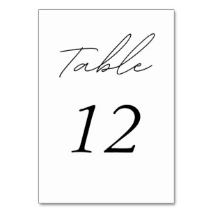 Numéro De Table photo en noir et blanc