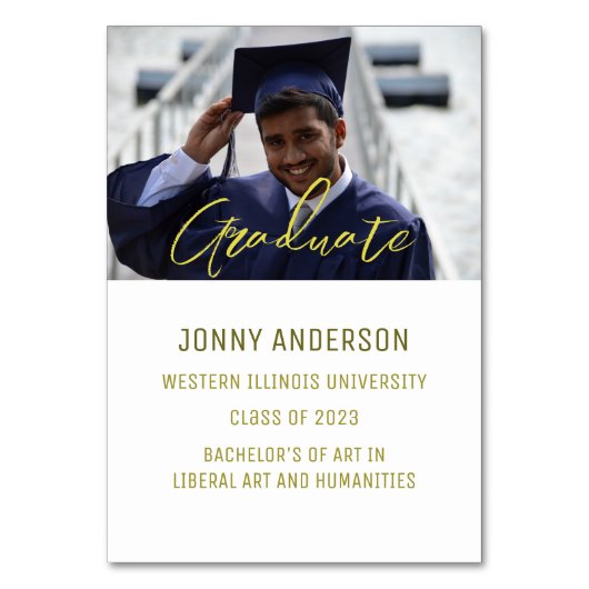 Numéro De Table Photo et script minimalistes modernes (Par défaut)