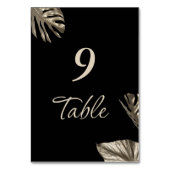 Numéro De Table Photo Mariage simple Black and Gold Elegant (Par défaut)