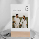 Numéro de table photo minimaliste Mariage<br><div class="desc">Noir et blanc Minimaliste Mariage photo numérique</div>