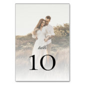 Numéro De Table Photo moderne avec Mariage superposé (Dos)