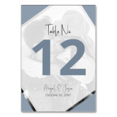 Numéro De Table Photo moderne Décontracté Dusty Blue Mariage (Par défaut)