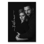 Numéro De Table Photo moderne noir et blanc Code QR (Par défaut)