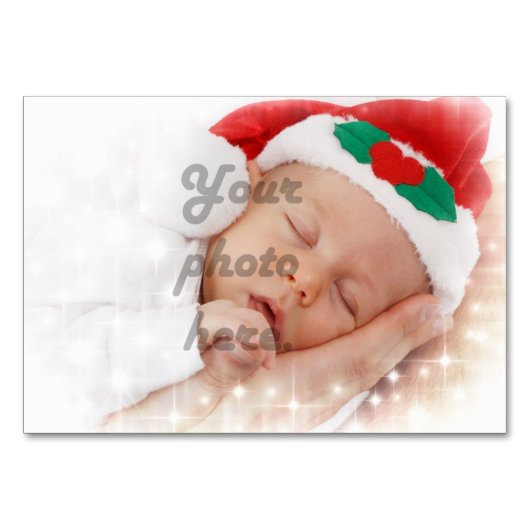 Numéro De Table Photo personnalisée (Dos)