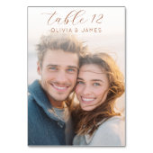 Numéro De Table Photo Romantique Dorée Joyeuse (Par défaut)