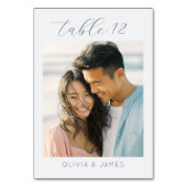 Numéro De Table Photo Romantique Pastel Joyeux (Dos)