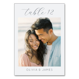 Numéro De Table Photo Romantique Pastel Joyeux