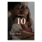Numéro De Table Photo Wedding moderne de l'Elegant Black and White (Par défaut)