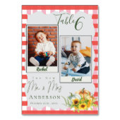 Numéro De Table Photos D'Enfance Du Mariage Citrouille Marié Et Gr (Par défaut)