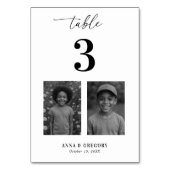Numéro De Table Photos d'Enfance Photos Tableau Numéro 3 Mariage (Dos)
