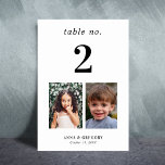 Numéro De Table Photos d'Enfance Tableau Numéro 2 Mariage<br><div class="desc">Décorez votre table mariage avec cette carte numérique,  avec les photos d'enfance de mariée et mariée et le texte personnalisé de votre choix. Ajoutez facilement vos propres détails en cliquant sur l'option "personnaliser".</div>