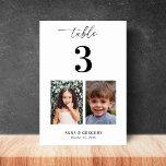 Numéro De Table Photos d'Enfance Tableau Numéro 3 Mariage<br><div class="desc">Décorez votre table mariage avec cette carte numérique,  avec les photos d'enfance de mariée et mariée et le texte personnalisé de votre choix. Ajoutez facilement vos propres détails en cliquant sur l'option "personnaliser".</div>