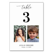 Numéro De Table Photos d'Enfance Tableau Numéro 3 Mariage (Par défaut)