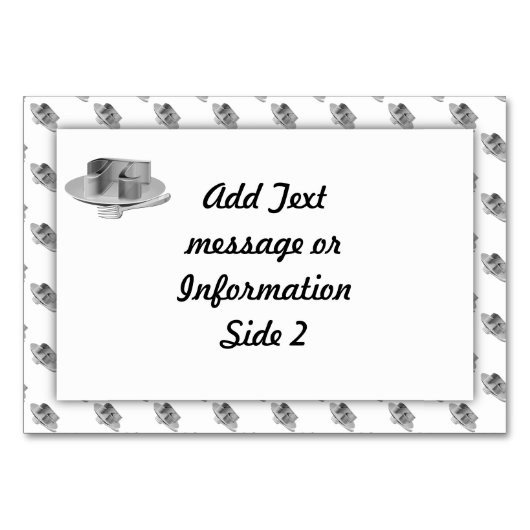 Numéro De Table Pi sur une plateforme argentée (Dos)