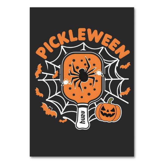 Numéro De Table Pickleween Funny Éffrayant Halloween Pickleball Sp (Par défaut)