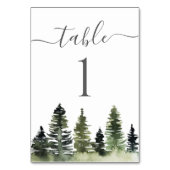 Numéro De Table Pine Trees Baby shower des bois (Par défaut)