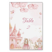 Numéro De Table  Pink 4th Royal Princess Castle Birthday Party  (Par défaut)