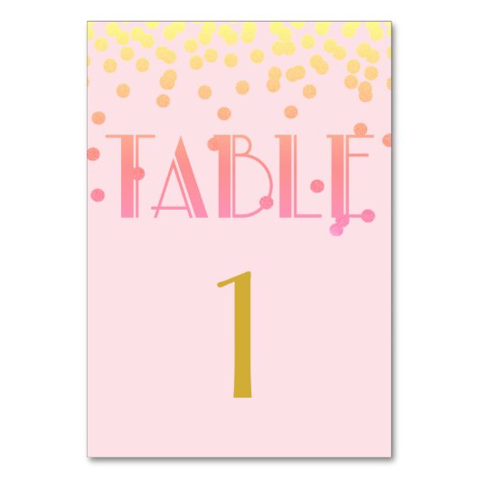 Numéro De Table Pink Bride Polka Dot Ipanema (Par défaut)