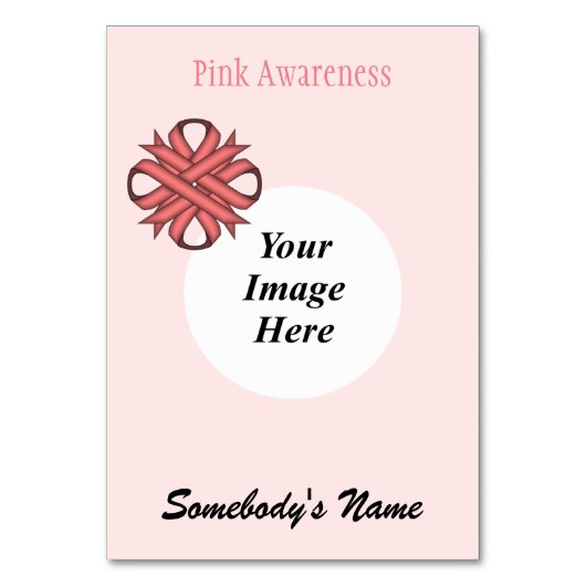 Numéro De Table Pink Clover Ribbon (Dos)