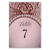 Numéro De Table Pink Flower Table Number (Dos)
